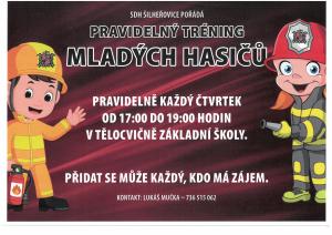 Pravidelný trénink mladých hasičů