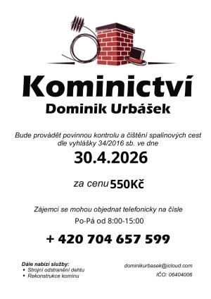 Kominictví 30. 4. 2026