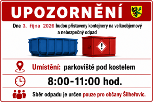 velkoobjemové kontejnery 3. 10. 2026